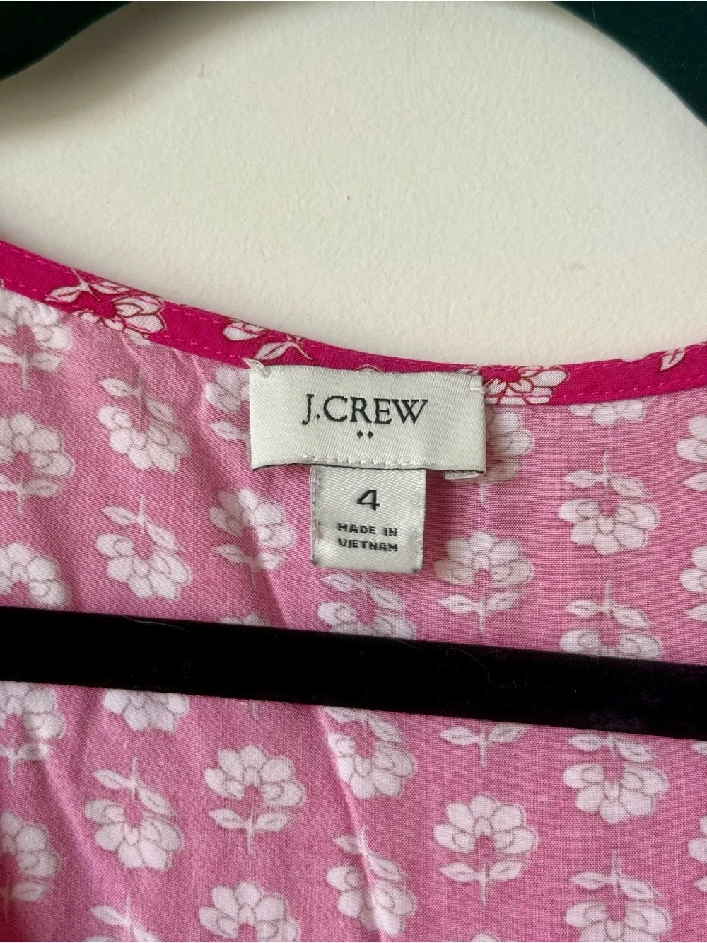 J. CREW Sleeveless Pink Floral Tiered Summer Midi Dress—SZ. 4
